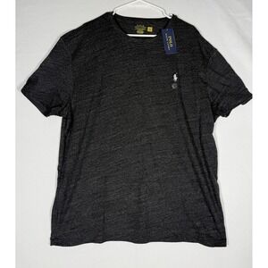 NWT Polo Ralph Lauren T Shirt Men's XL Black Crew Neck Short Sleeve Classic Fit